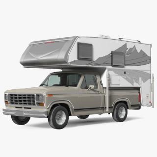 Pickup Truck Camper 3D model