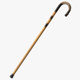 Bamboo Walking Cane 3D model