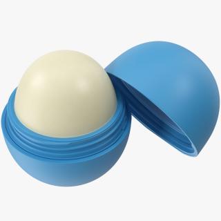 3D model Lip Balm Sphere Blue Open