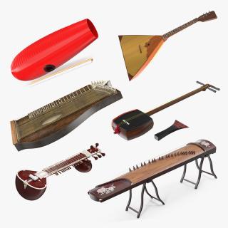 3D model Traditional Stringed Instruments Collection 3