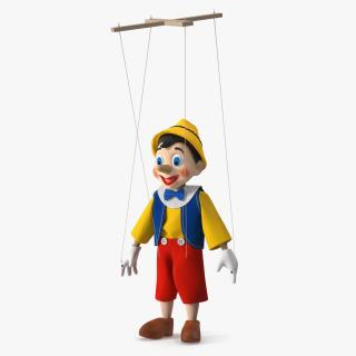 Pinocchio Wooden Marionette Figure 3D model