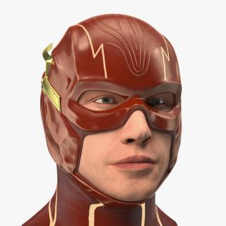 3D model DC Flash Head Rigged