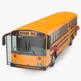 3D model Transit School Bus Rigged