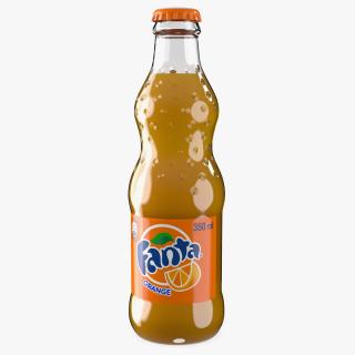 3D Fanta Glass Bottle model