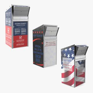 3D Ballot Boxes Collection model