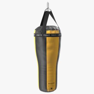 Angle Boxing Heavy Bag Yellow and Black 3D model