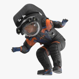 Astronaut Wearing NASA Axiom Spacesuit Rigged for Cinema 4D 3D model