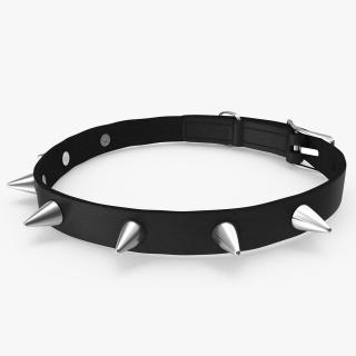 3D model Leather Spiked Dog Collar