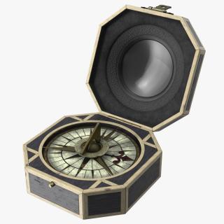 3D model Jack Sparrow Compass Open