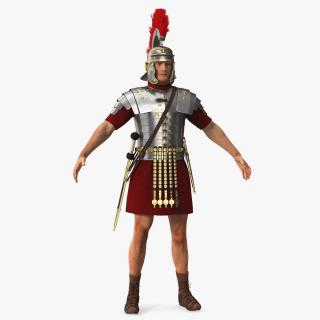 3D Veteran Roman Legionnaire Fur Rigged