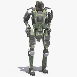 3D Armored Robot Soldier Rigged model