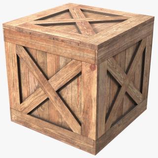 3D model Old Wooden Shipping Crate