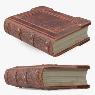 Ornate Book Closed Brown 3D model