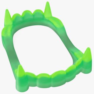 3D Vampire Teeth Green Rigged