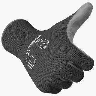 3D Safety Work Gloves Thumbs Up Gray model