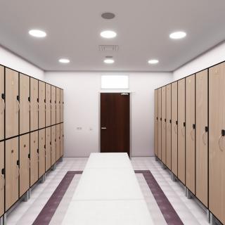 3D Modern Gym Locker Room Interior