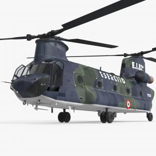 3D Transport Helicopter CH-47 Chinook Rigged