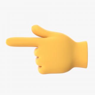 Backhand Index Pointing Left Emoji 3D model