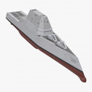 Zumwalt Class Destroyer US Stealth Ship 3D model