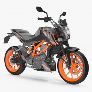 3D Motorcycle KTM Duke 390 2016 model