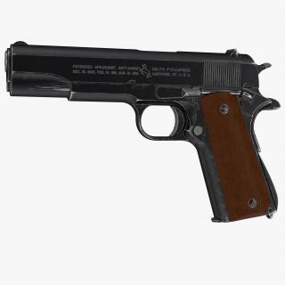 3D Colt M1911 Special Combat Pistol Black model