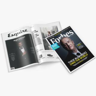 3D Esquire and Forbes Magazines model