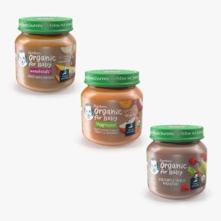 Gerber Baby Food Jars 113g Collection 3D