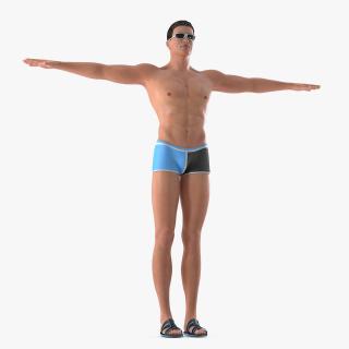 Man in Swimwear T-Pose 3D