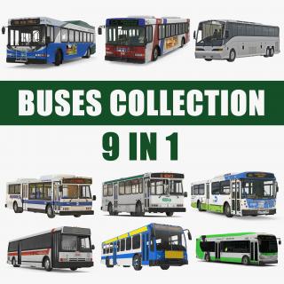 3D Buses Collection 7 model