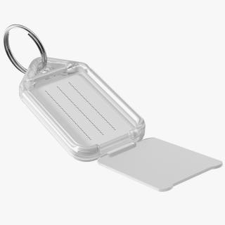 3D Clear Plastic Key Tag with Flap