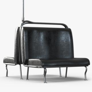 Old Tram Seats Two Sides 3D model