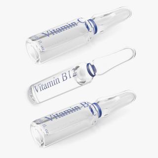 Vitamin Ampoules Collection 3D