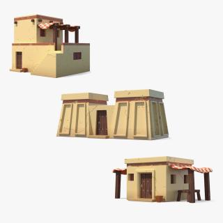 Stylized Arabian Buildings Collection 3D