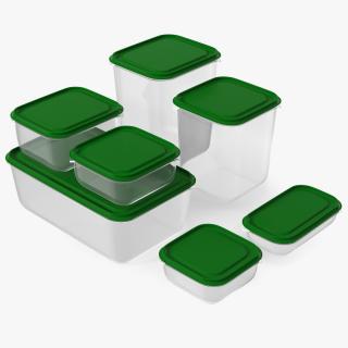 3D model Plastic Food Storage Containers Set