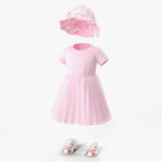 3D model Outdoor Summer Dress for Girls