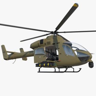 3D Attack Helicopter Rigged for Maya model