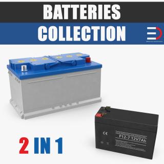 3D model Batteries Collection