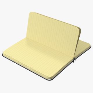 Open Lined Notebook 3D model