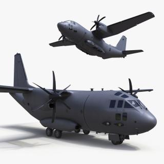 Multi-mission Aircraft Grey Rigged 3D model