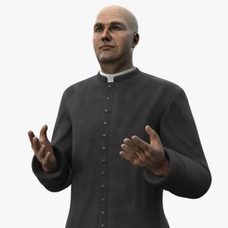 3D model Catholic Priest Recites Prayer