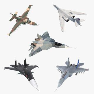 Rigged Russian Millitary Airplanes 3D Models Collection 2 3D