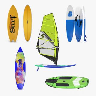 3D Surfboards Collection 4 model