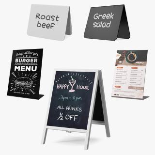 Chalkboard Signs Collection 3 3D model