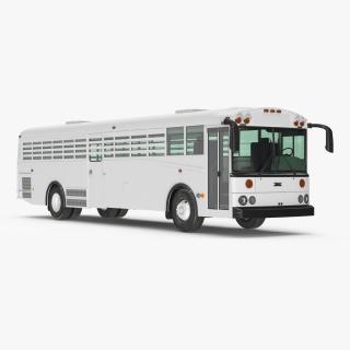 3D model Thomas Saf T Liner Prison Transport Bus Simple Interior