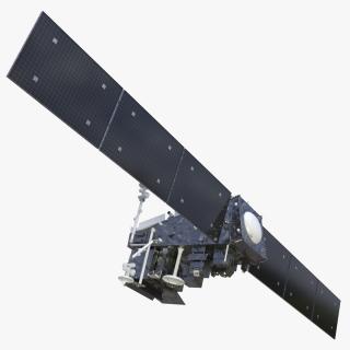 Modern Satellite with Solar Panels 3D model