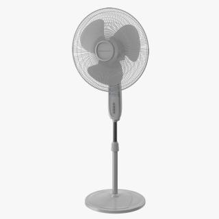 3D Pedestal Honeywell Fan White model