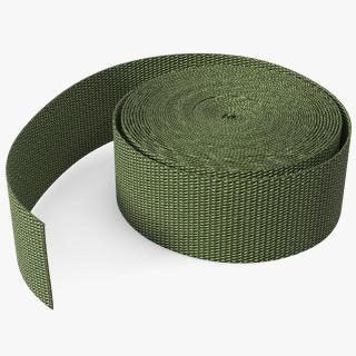 3D model Webbing Belt Strap Round Green