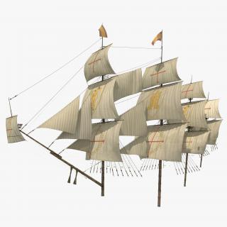 3D model Sail Ship Masts