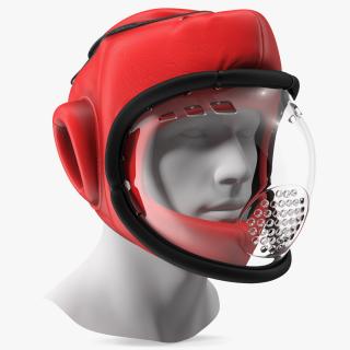 3D Kudo Hedgear Playwell Red on Mannequin Head model