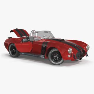 3D model Racing Cobra Shelby 1965 Red Rigged